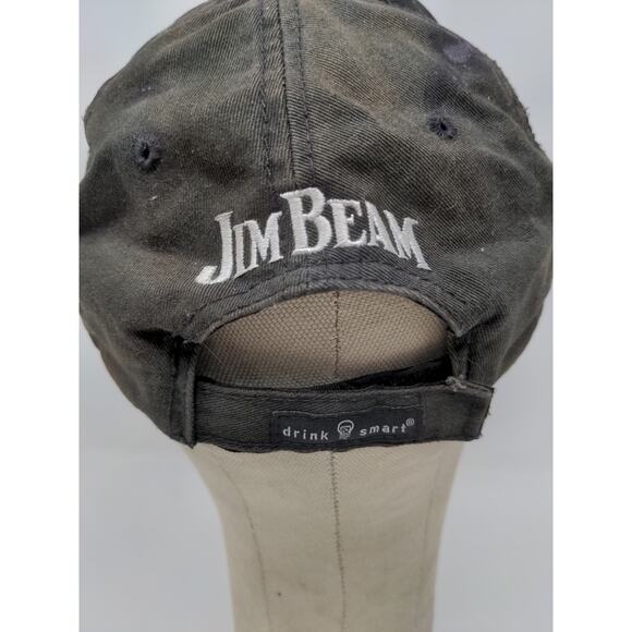 ESPN Jim Beam Next Round Drink Smart Strapback Hat OSFA Black Embroidered - Picture 8 of 12